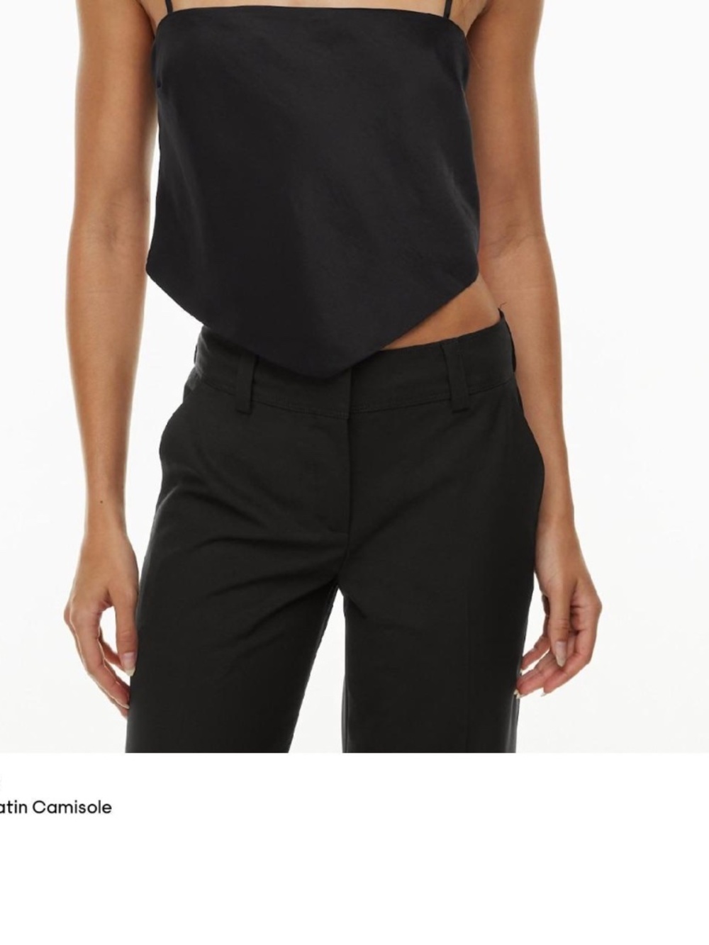 Aritzia Women's White and Cream Tie Tank